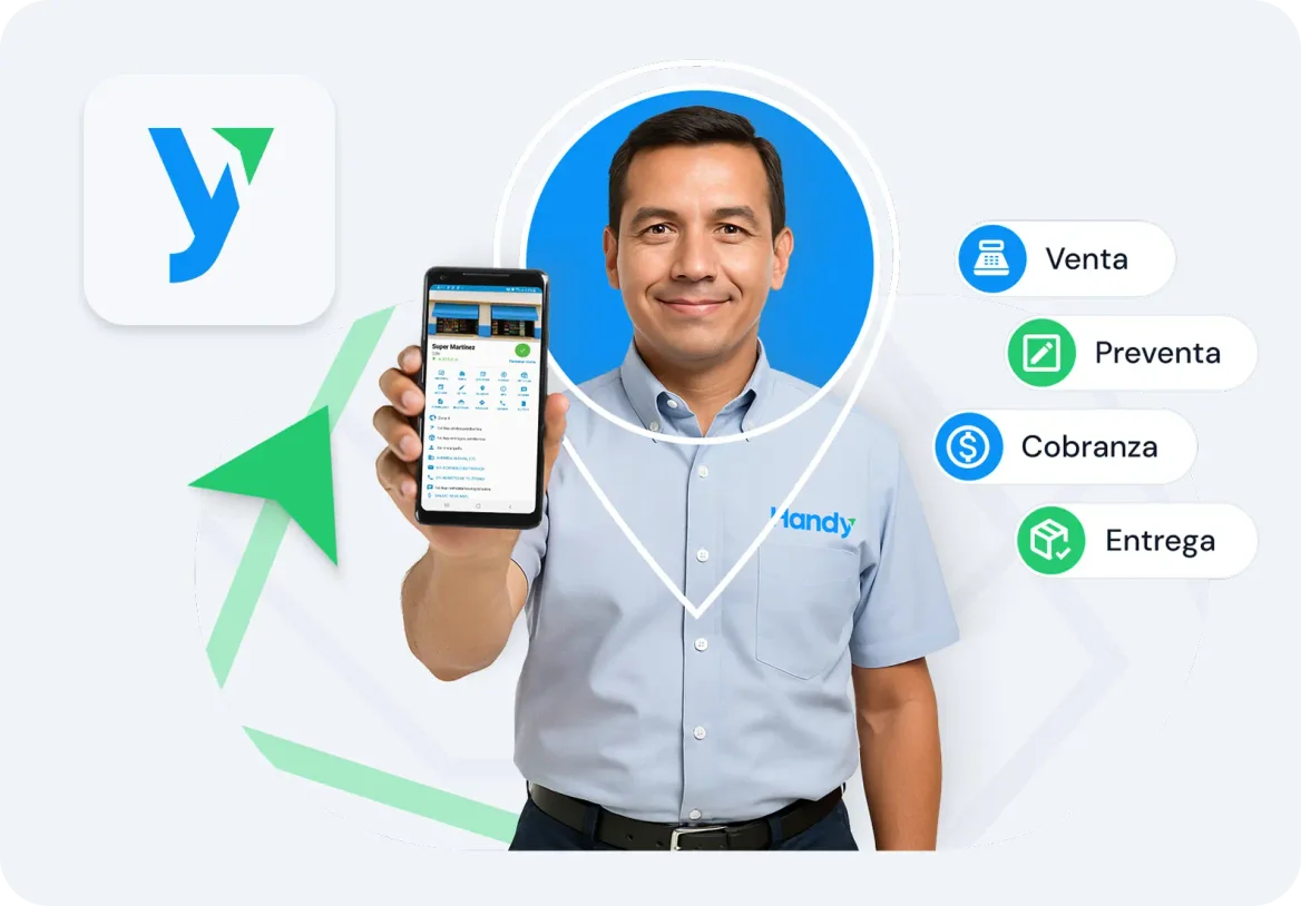 Equipo de Handy en operación de campo