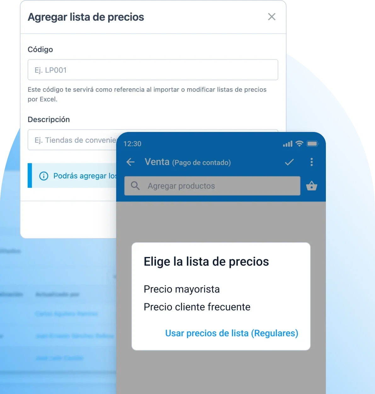 Lista de precios y precios especiales