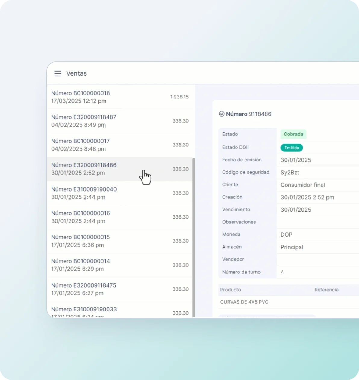 Emisión de facturas