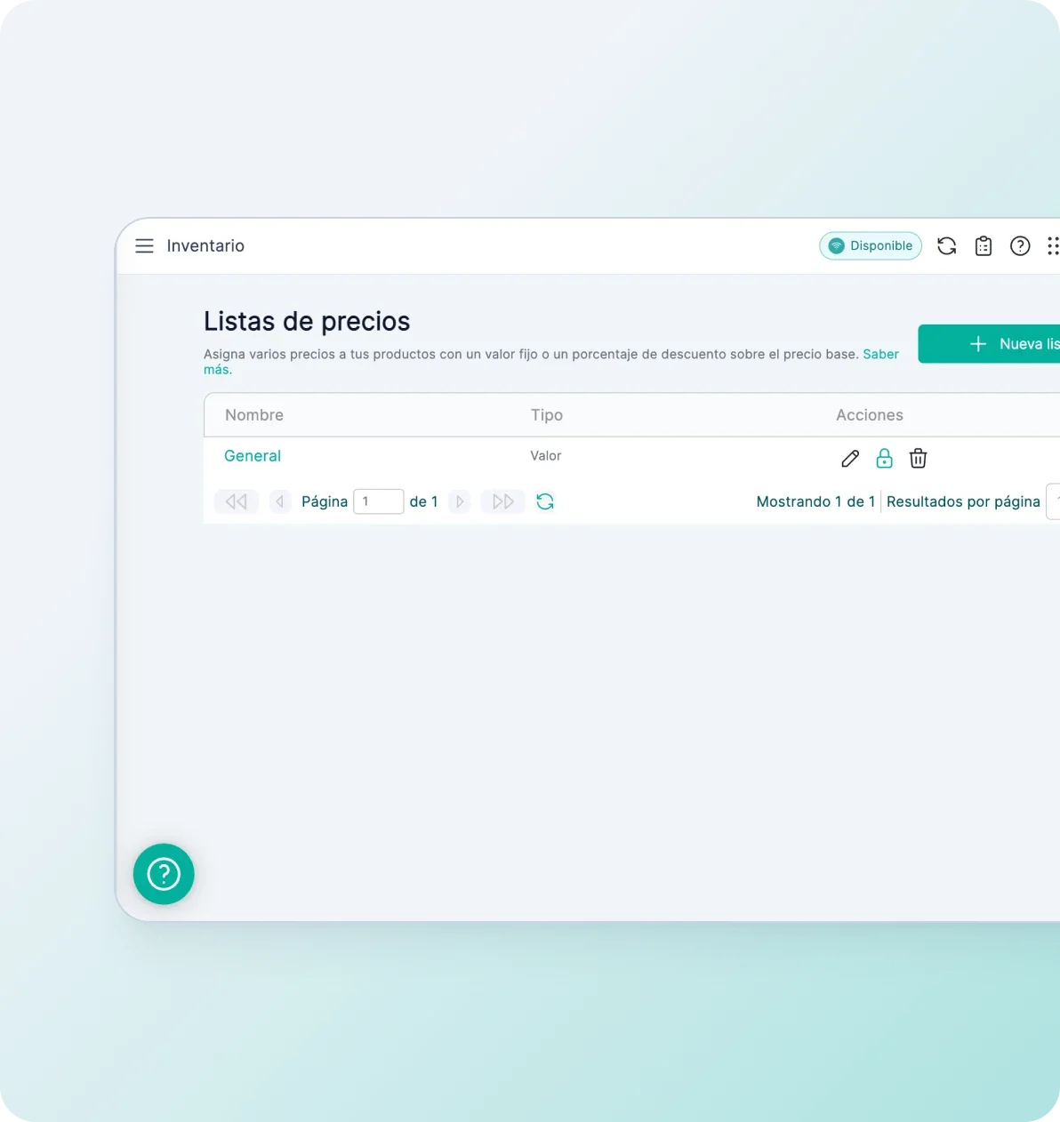 Definición de listas de precios