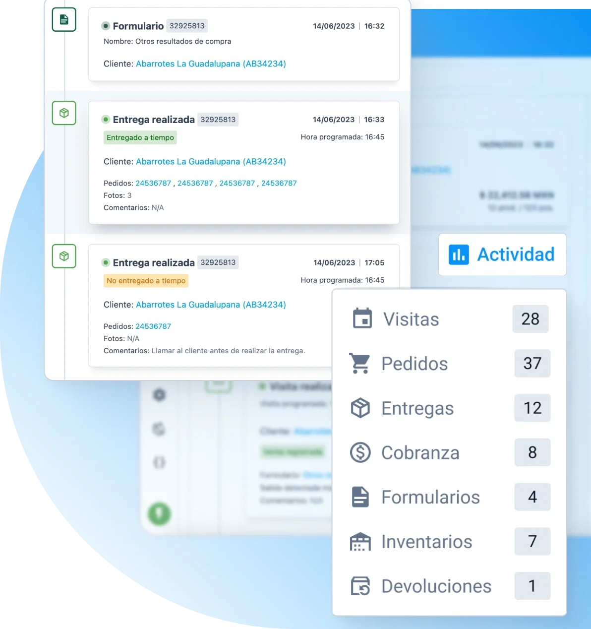 Registro de actividades
