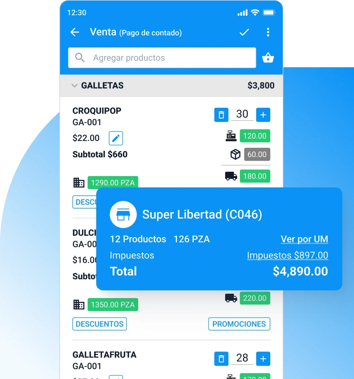 Captura de pedidos con app móvil