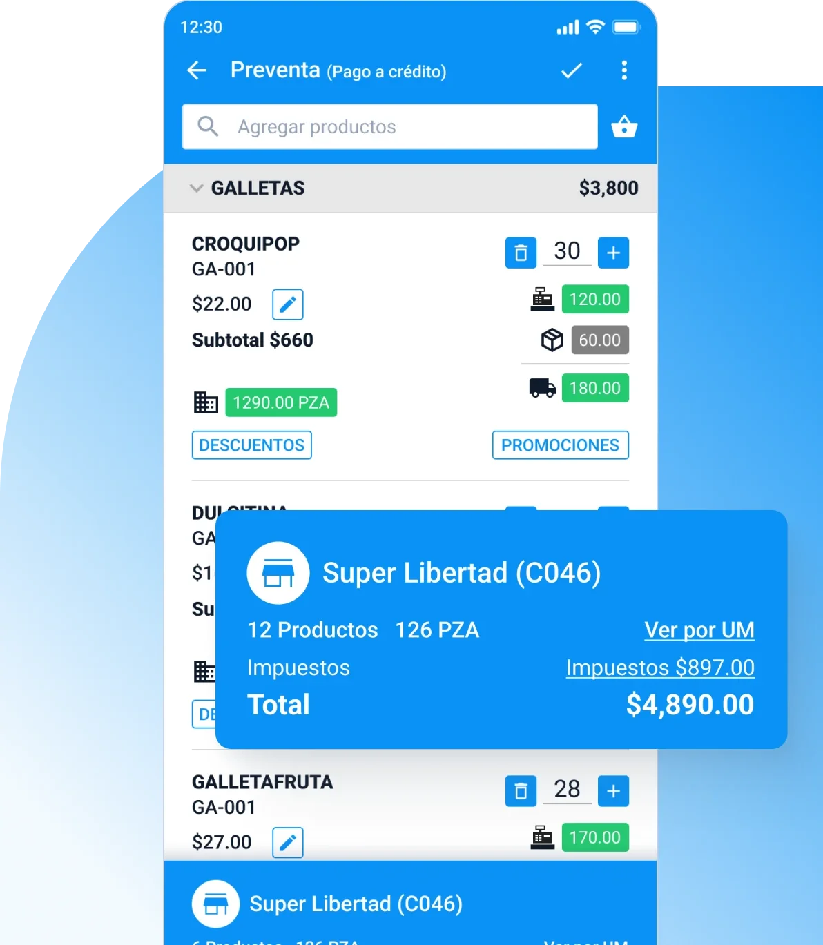 Captura de pedidos con app móvil