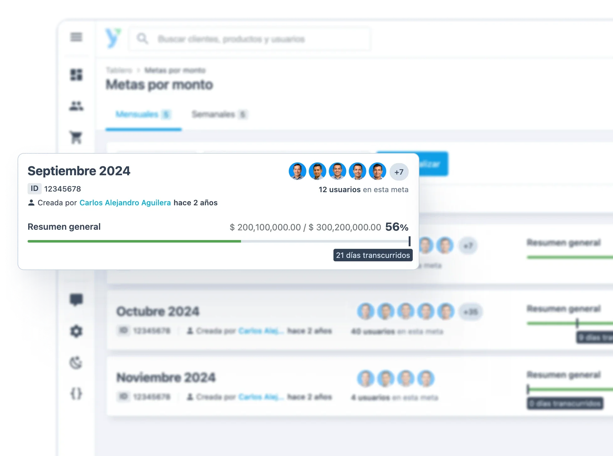 Incremento de ventas con metas claras