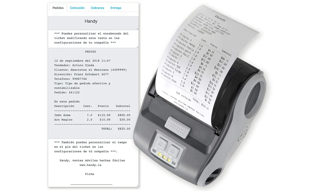Impresora de tickets.