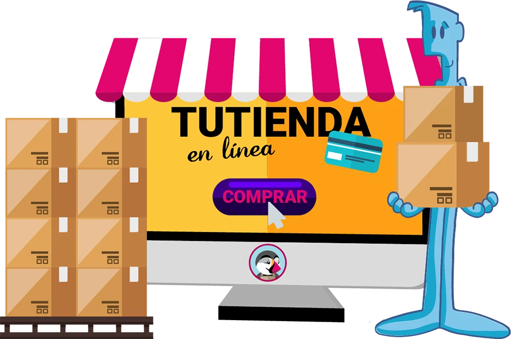 Handyman en tienda en línea.