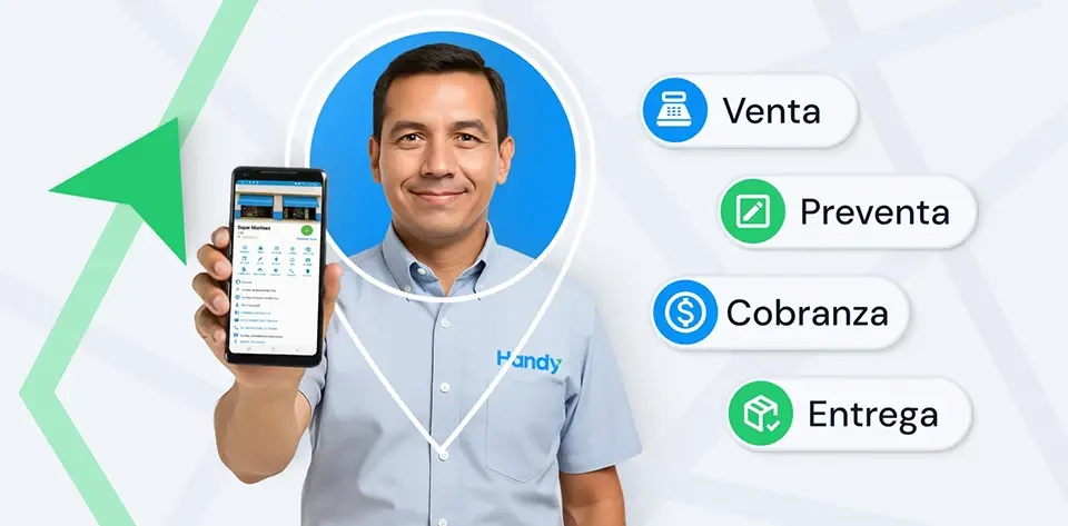 Vendedor con app Handy